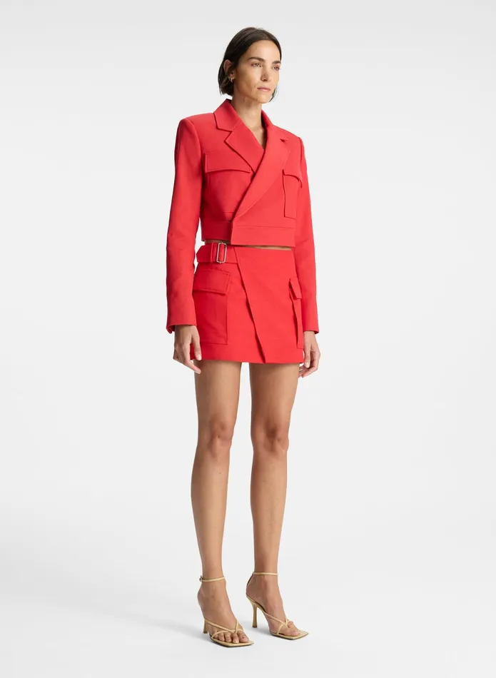 ALC Jackets and Coats Reeve Cropped Jacket Ruby 8211 Women