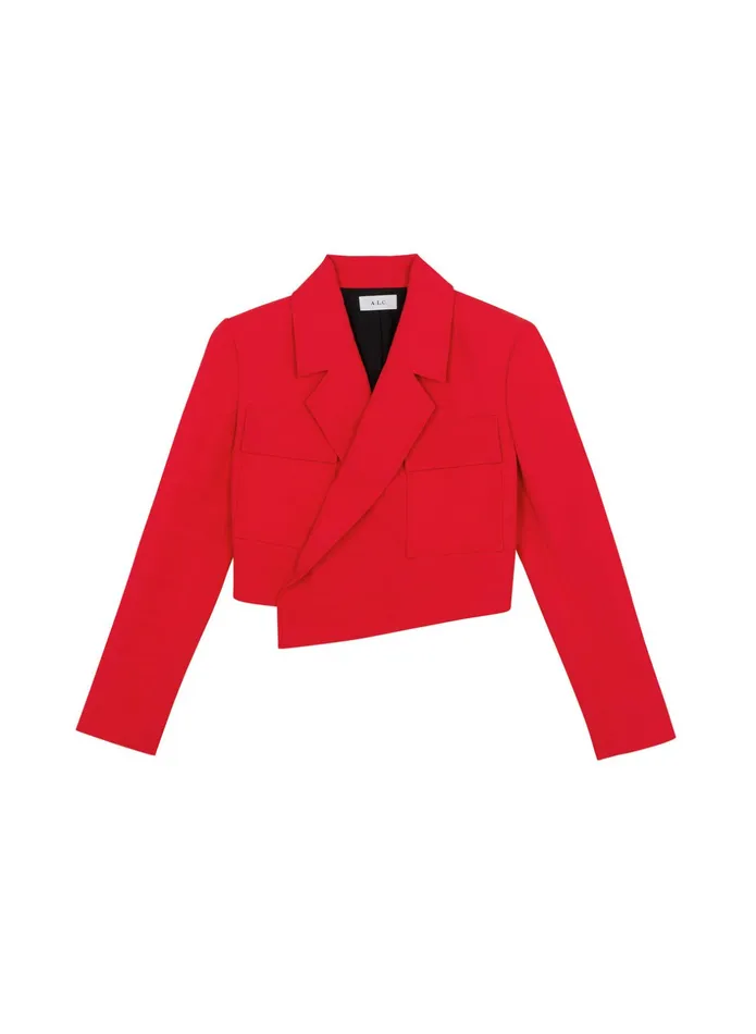 ALC Jackets and Coats Reeve Cropped Jacket Ruby 8211 Women