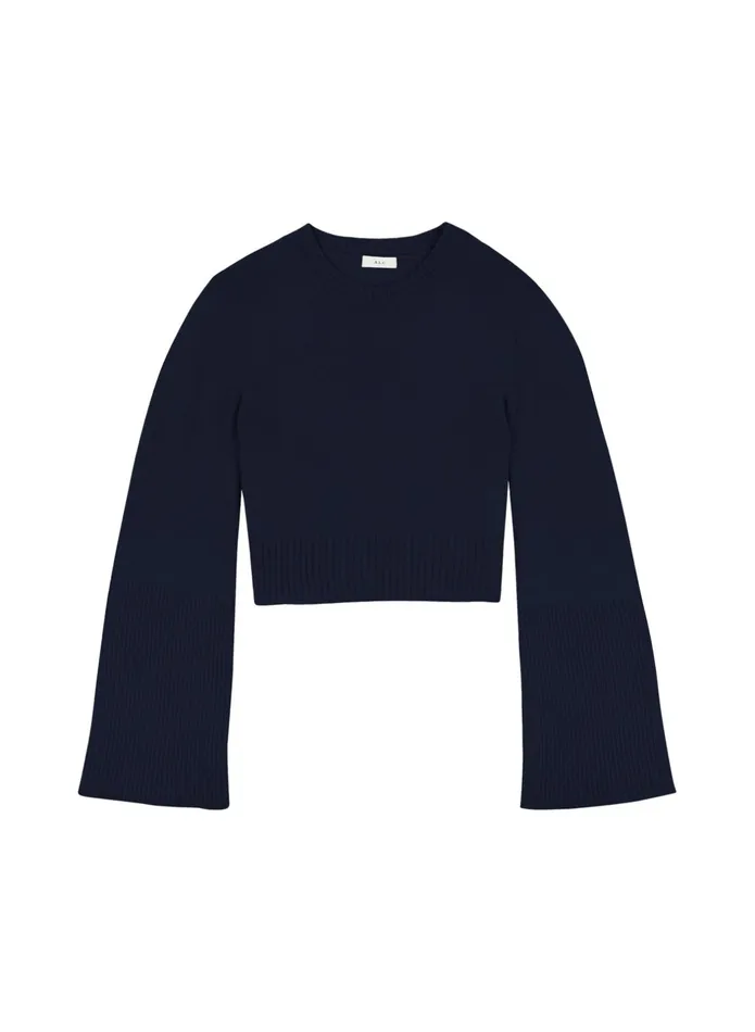 ALC Knitwear Clover Wool Sweater Navy 8211 Women