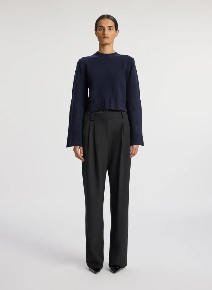 ALC Knitwear Clover Wool Sweater Navy 8211 Women
