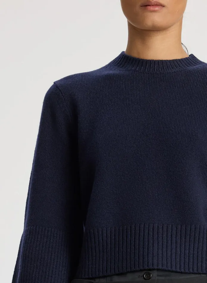 ALC Knitwear Clover Wool Sweater Navy 8211 Women