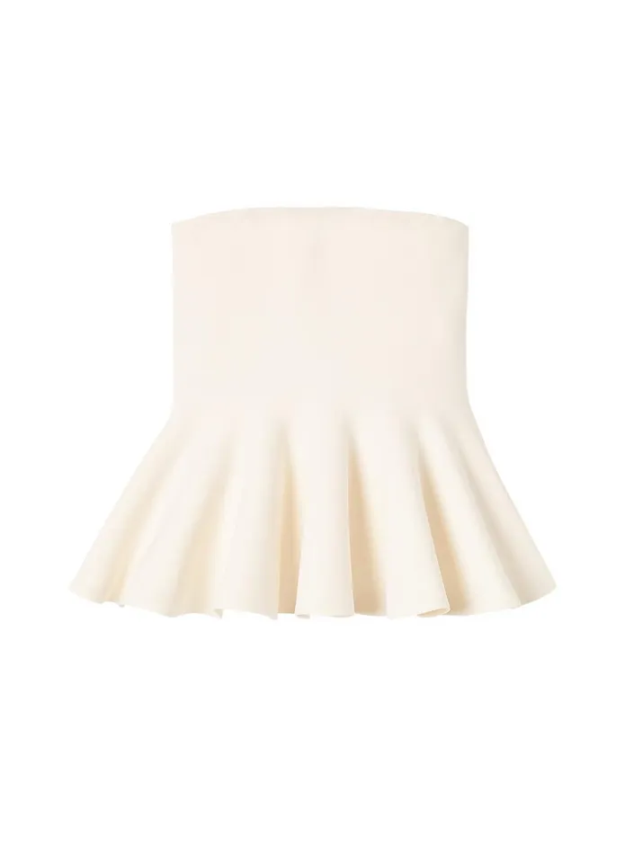 ALC Knitwear Eliza Peplum Knit Top Powder Yellow 8211 Women
