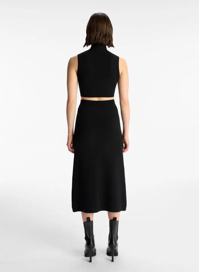 ALC Knitwear Pierre Cropped Knit Top Black 8211 Women