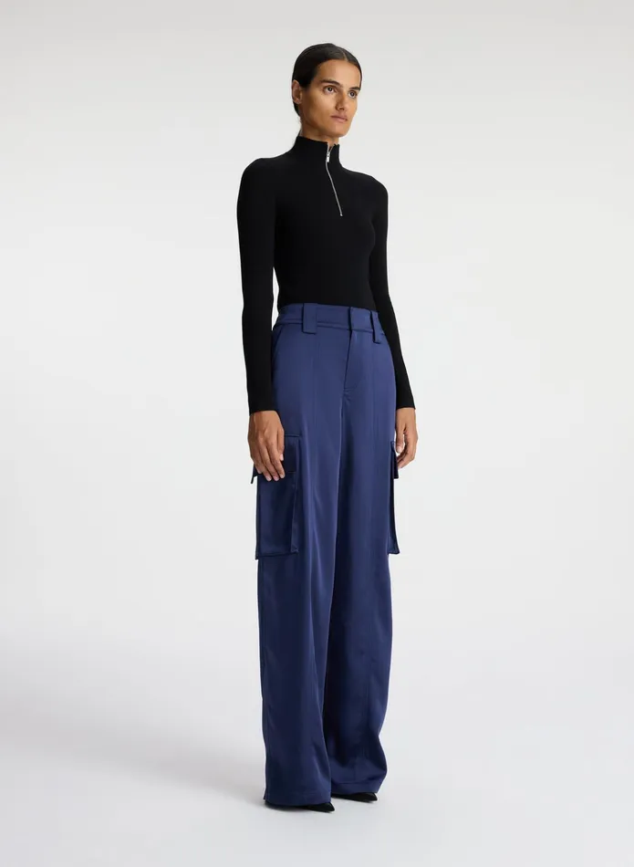 ALC Sets Bryan Satin Cargo Pant Evening Blue 8211 Women