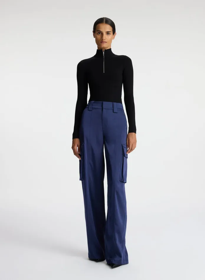 ALC Sets Bryan Satin Cargo Pant Evening Blue 8211 Women