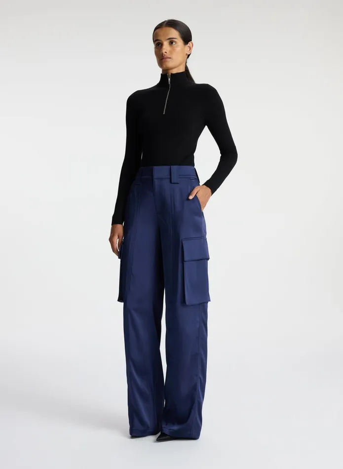 ALC Sets Bryan Satin Cargo Pant Evening Blue 8211 Women