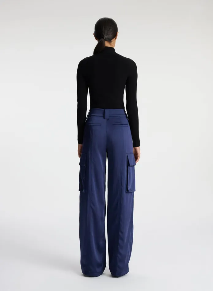 ALC Sets Bryan Satin Cargo Pant Evening Blue 8211 Women