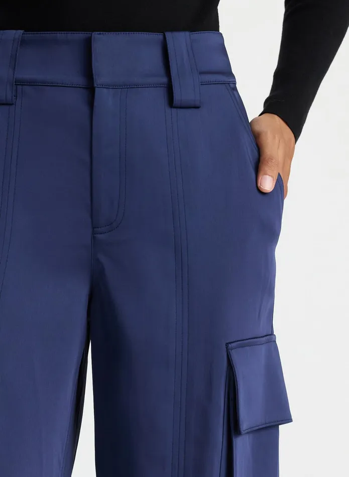 ALC Sets Bryan Satin Cargo Pant Evening Blue 8211 Women