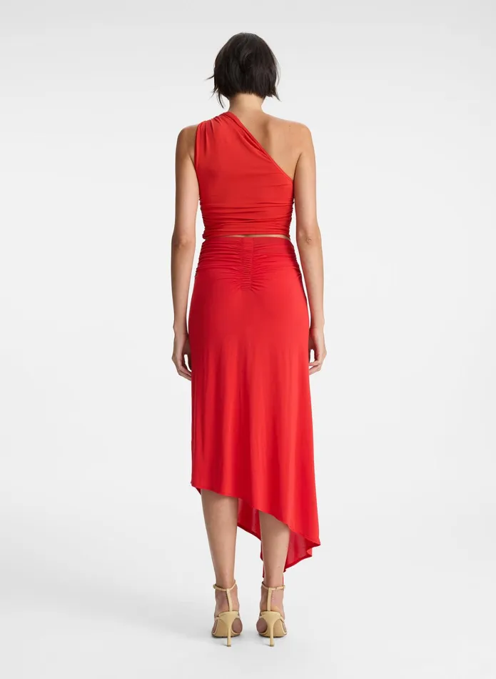 ALC Skirts Adeline Jersey Midi Skirt Ruby 8211 Women