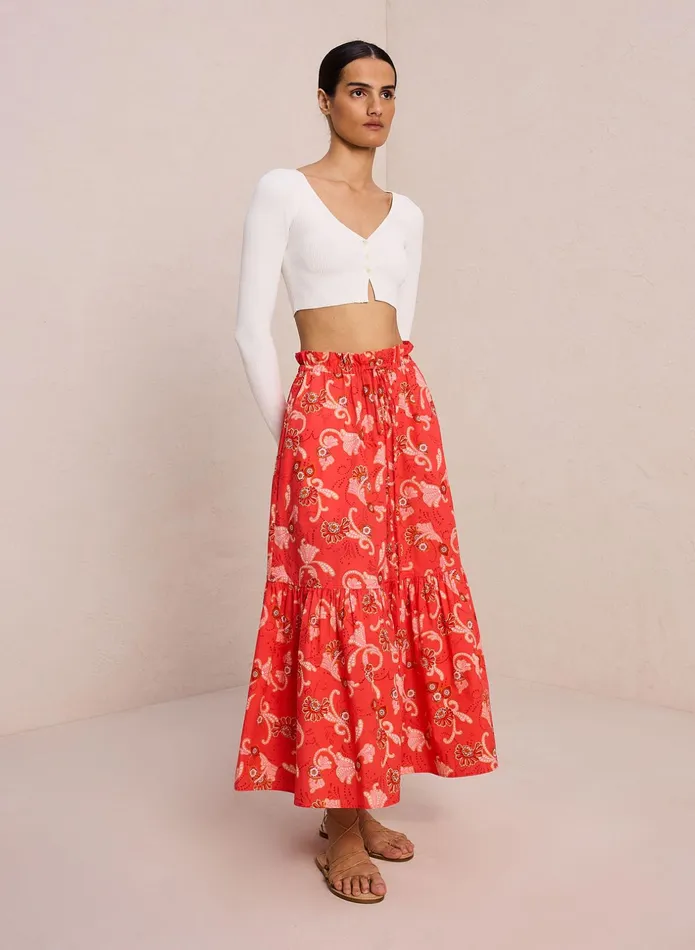 ALC Skirts Francis Cotton Midi Skirt Calla Multi 8211 Women