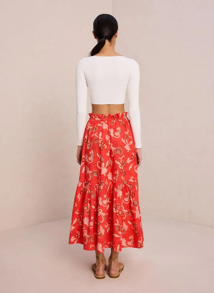 ALC Skirts Francis Cotton Midi Skirt Calla Multi 8211 Women