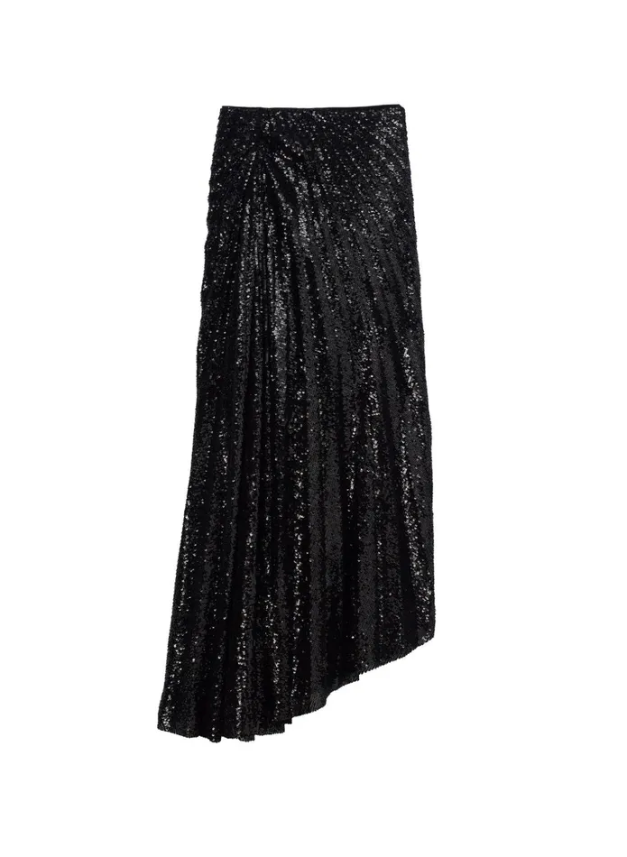 ALC Skirts Tori Sequin Midi Skirt Black 8211 Women