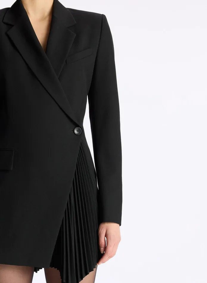 ALC Suits Juliet Pleated Blazer Dress Black 8211 Women