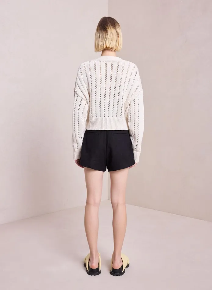 ALC Sweaters Drew Cotton Knit Cardigan Ecru 8211 Women