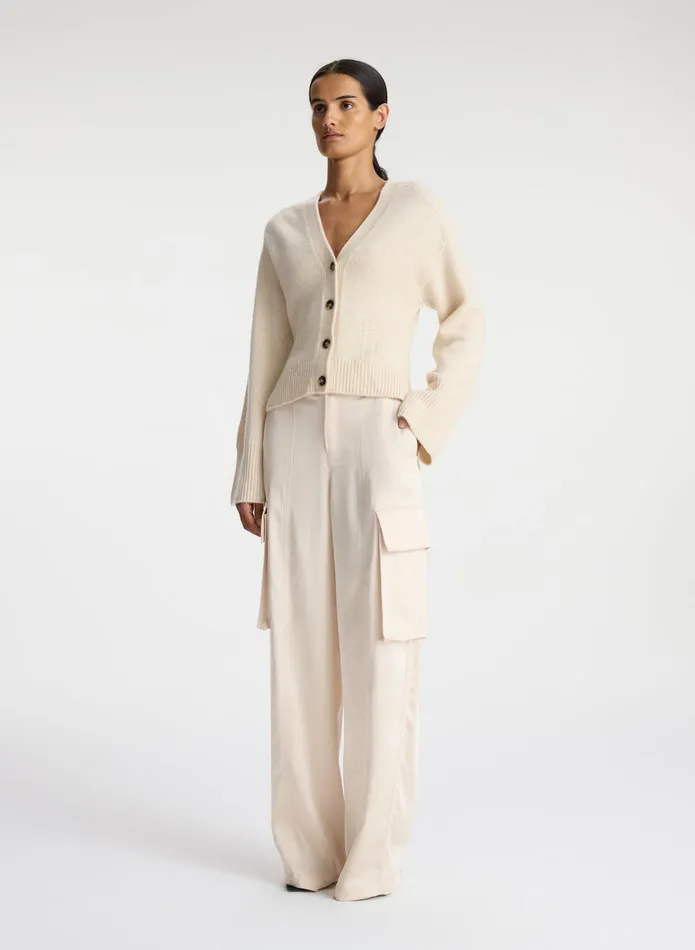 ALC Sweaters Henry Cashmere Cardigan Wheat 8211 Women