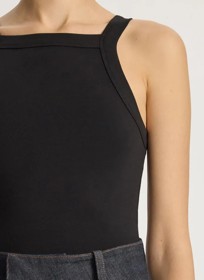 ALC Tees and Tanks Hannah Cotton Rib Tank Black 8211 Women