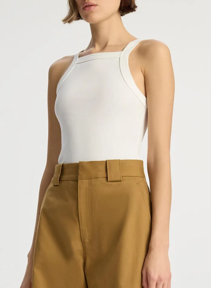 ALC Tees and Tanks Hannah Cotton Rib Tank White 8211 Women