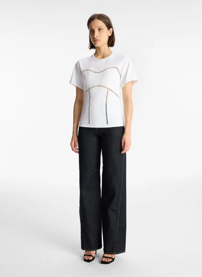 ALC Tees and Tanks Wes Cotton Jersey Top White 8211 Women