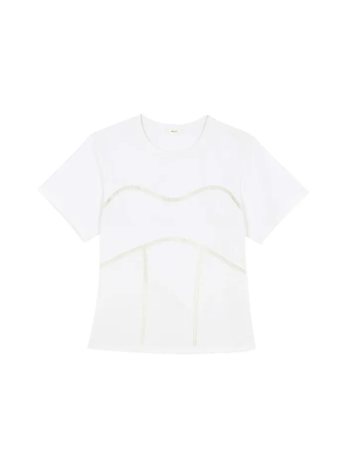 ALC Tees and Tanks Wes Cotton Jersey Top White 8211 Women