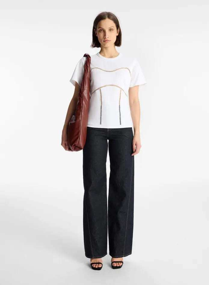ALC Tees and Tanks Wes Cotton Jersey Top White 8211 Women