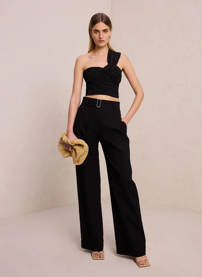 ALC Tops Apollo Linen Top Black 8211 Women