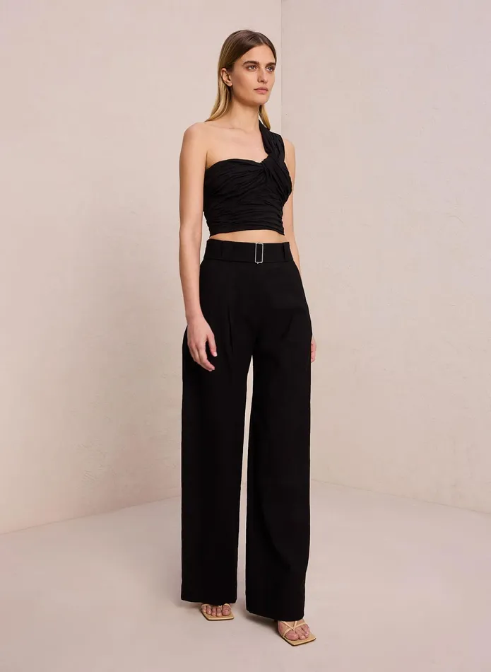 ALC Tops Apollo Linen Top Black 8211 Women