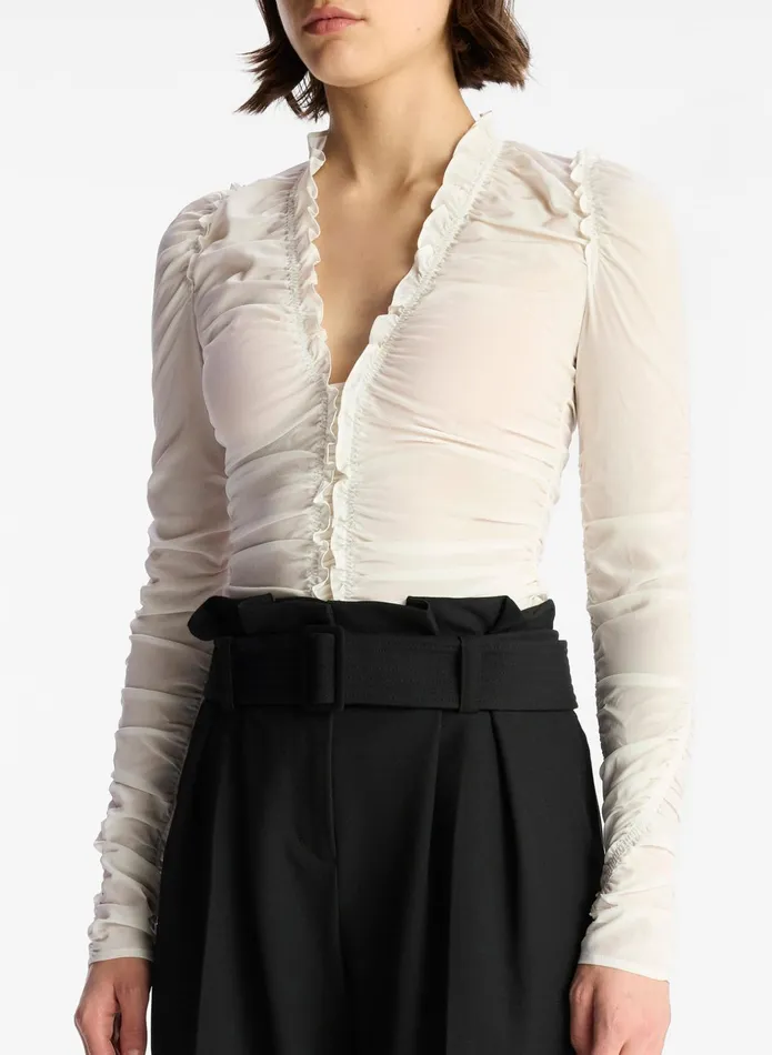 ALC Tops Beckett Silk Top Whisper White 8211 Women