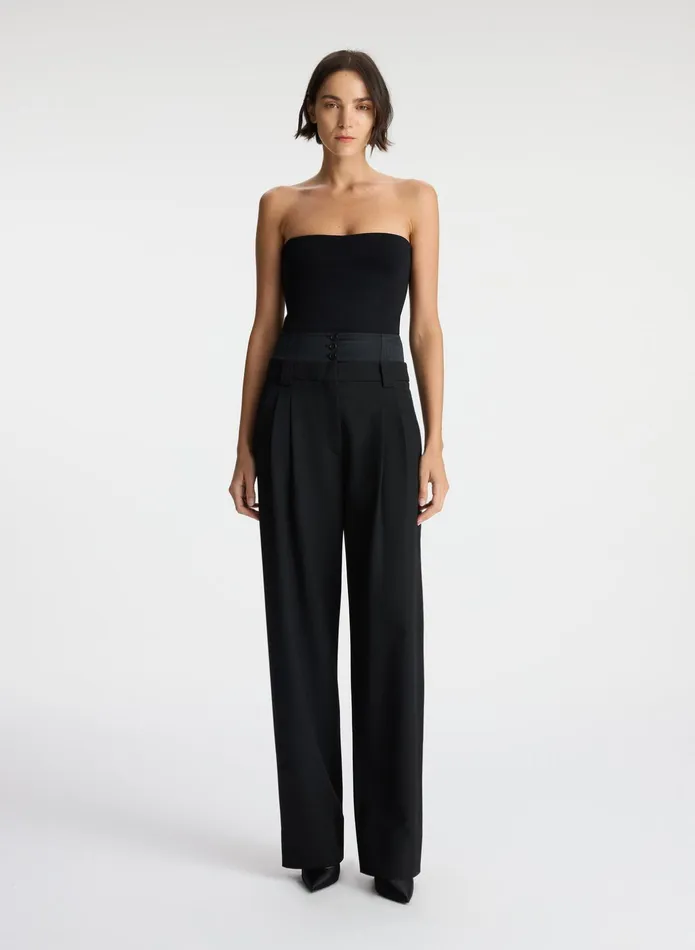 ALC Tops Dean Strapless Knit Top Black 8211 Women