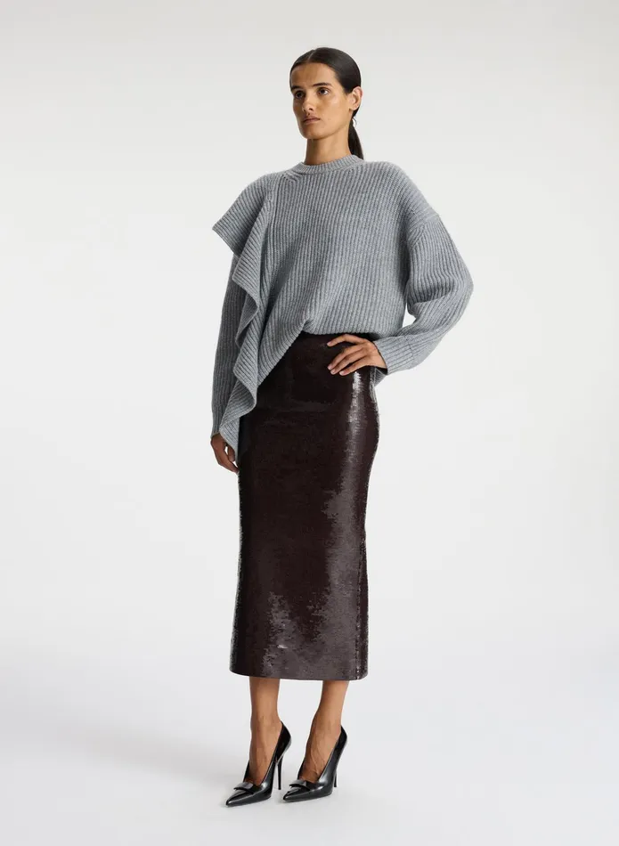 ALC Tops Mabel Wool Cashmere Sweater Grey 8211 Women