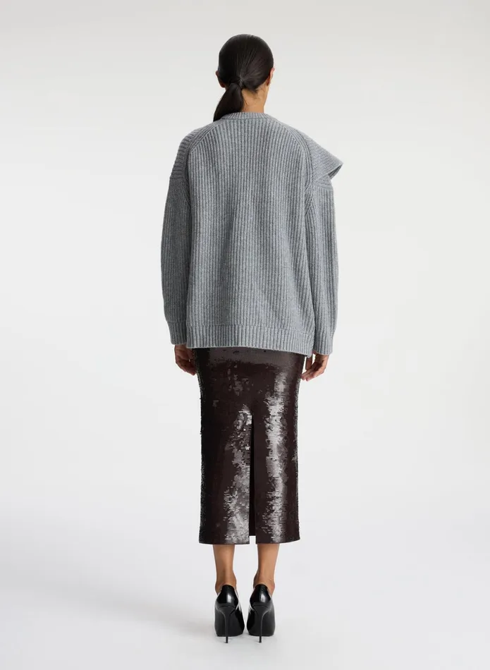 ALC Tops Mabel Wool Cashmere Sweater Grey 8211 Women