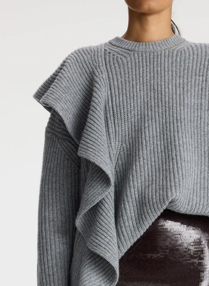 ALC Tops Mabel Wool Cashmere Sweater Grey 8211 Women