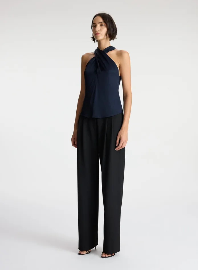 ALC Tops Miranda Satin Top Dark Sapphire 8211 Women