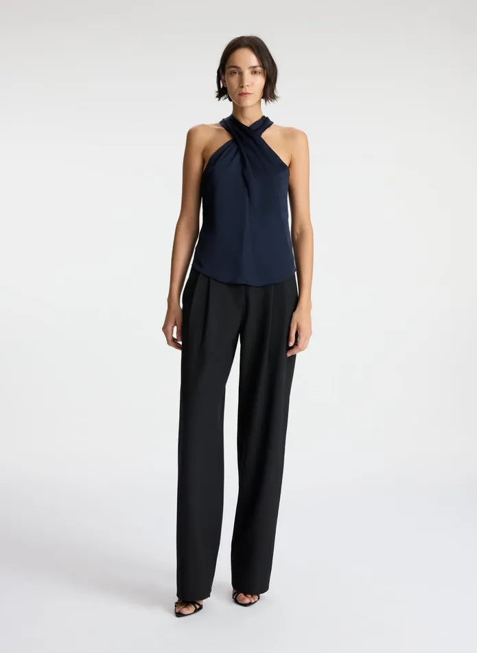 ALC Tops Miranda Satin Top Dark Sapphire 8211 Women