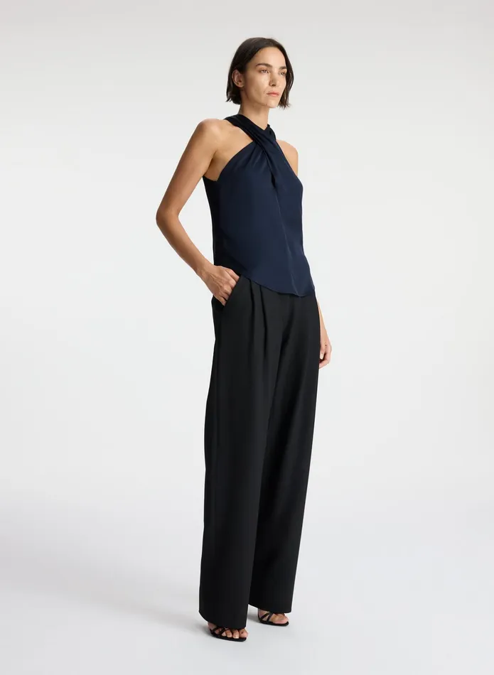ALC Tops Miranda Satin Top Dark Sapphire 8211 Women
