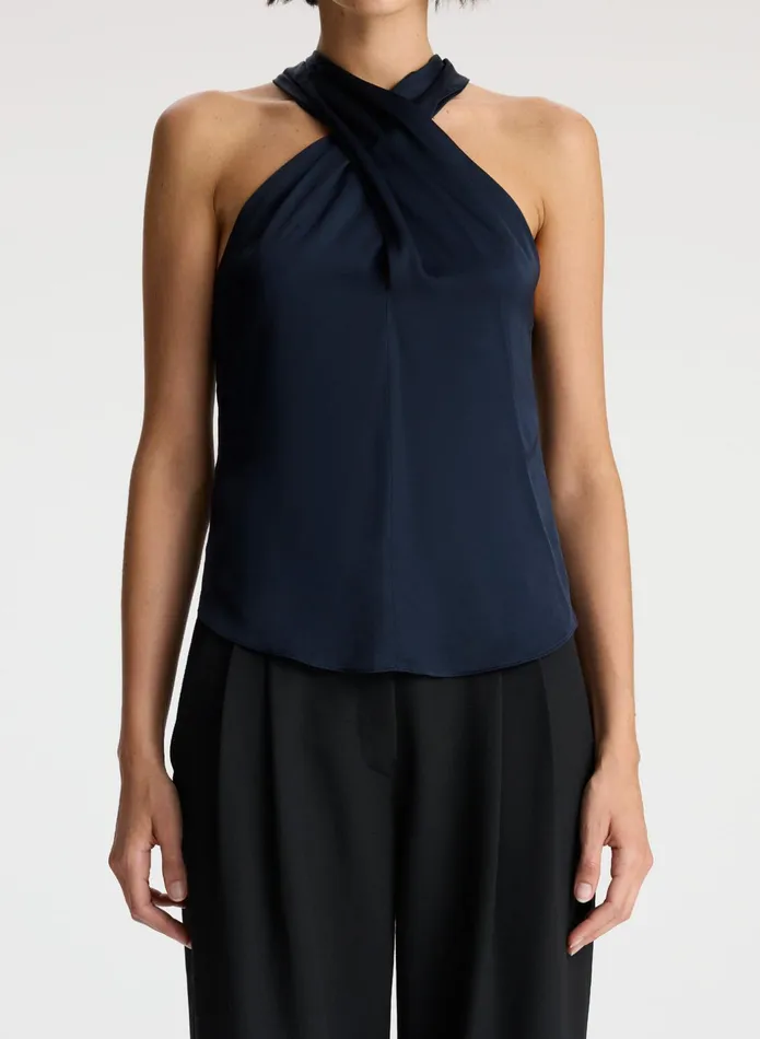ALC Tops Miranda Satin Top Dark Sapphire 8211 Women