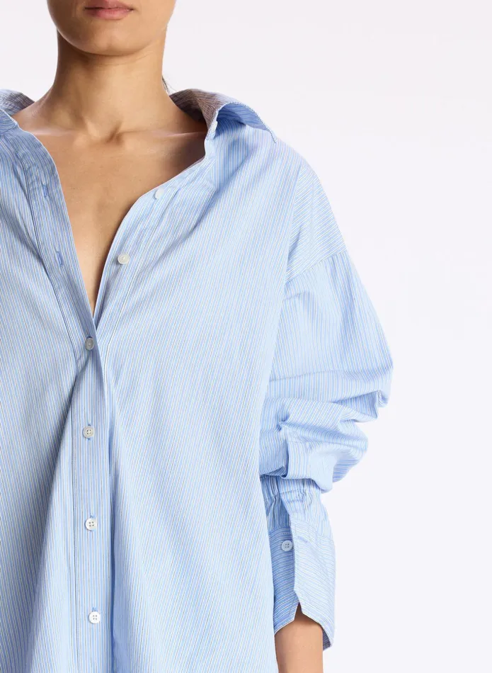 ALC Tops Monica Striped Cotton Top Chelsea Bluewhite 8211 Women