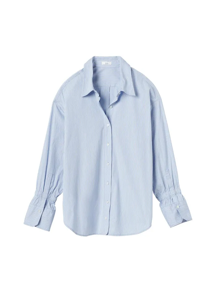 ALC Tops Monica Striped Cotton Top Chelsea Bluewhite 8211 Women