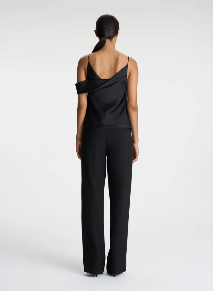 ALC Tops Ramona Satin Asymmetrical Top Black 8211 Women