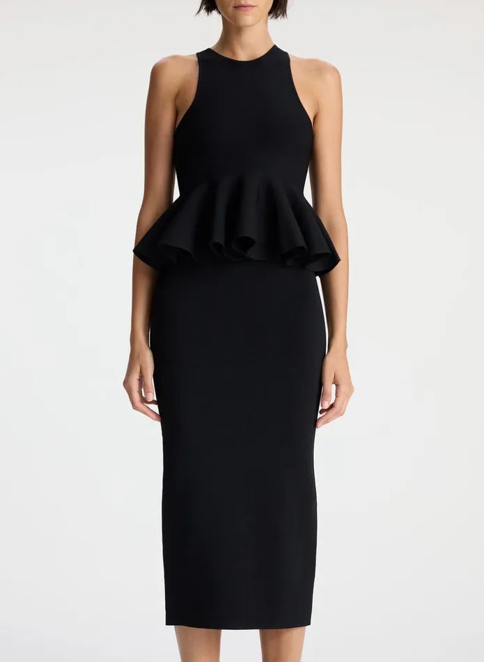 ALC Tops Talia Peplum Knit Top Black 8211 Women