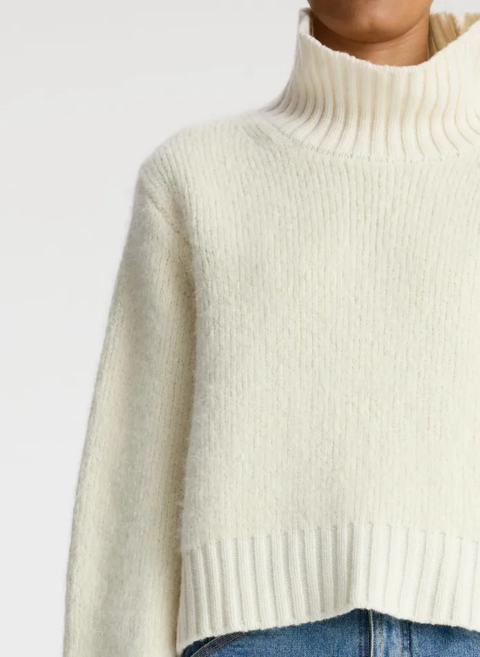 ALC Tops Theo Wool Turtleneck Sweater White 8211 Women