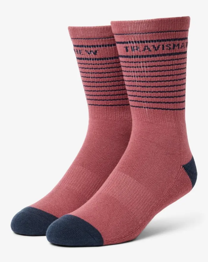 Accessories OVERALL MOOD CREW SOCK Rose Wine TravisMathew Socks
