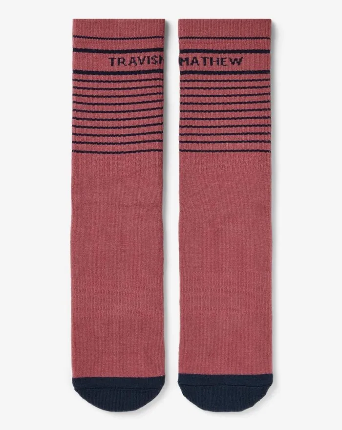 Accessories OVERALL MOOD CREW SOCK Rose Wine TravisMathew Socks
