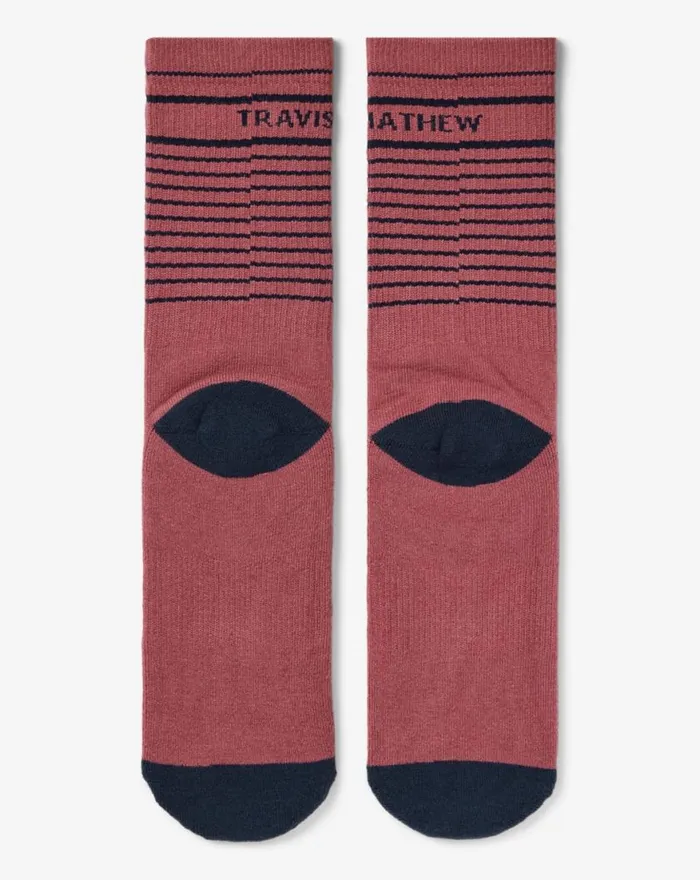 Accessories OVERALL MOOD CREW SOCK Rose Wine TravisMathew Socks