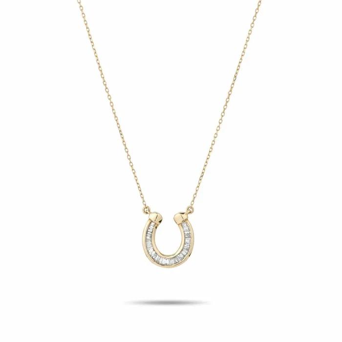 Adina Reyter Fine Chains and Pendants Baguette Horseshoe Necklace 14k Yellow Gold 8211 Necklaces Adina Reyter Fine Chains and Pendants Baguette Horseshoe Necklace 14k Yellow Gold 8211 Necklaces