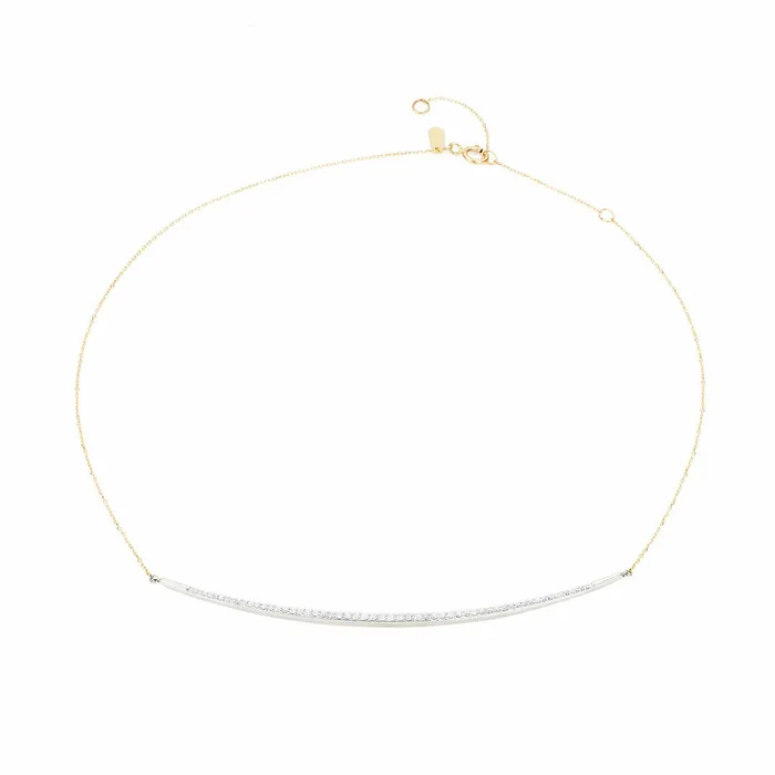 Adina Reyter Fine Chains and Pendants Pav Curve Collar 8211 Necklaces