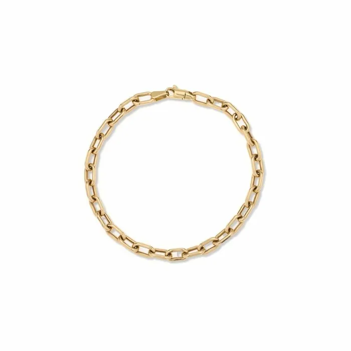 Adina Reyter Heavy Chains 4mm Italian Chain Link Bracelet 14k Yellow Gold 8211 Bracelets and Anklets Adina Reyter Heavy Chains 4mm Italian Chain Link Bracelet 14k Yellow Gold 8211 Bracelets and Anklets
