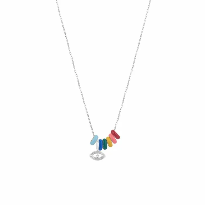 Adina Reyter Mini Bead Necklaces Love Necklace 8211 One Symbol In Sterling Silver Sterling Silver 8211 Necklaces