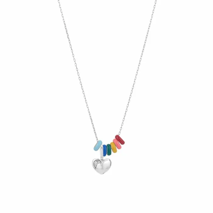 Adina Reyter Mini Bead Necklaces Love Necklace 8211 One Symbol In Sterling Silver Sterling Silver 8211 Necklaces