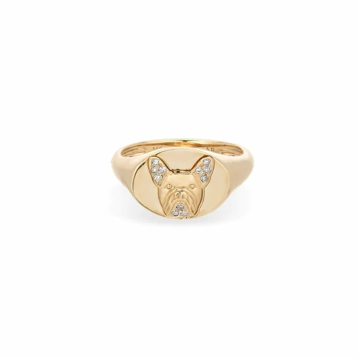 Adina Reyter Signet Pav Diamond French Bulldog Signet Ring French Bulldog 8211 Rings Adina Reyter Signet Pav Diamond French Bulldog Signet Ring French Bulldog 8211 Rings