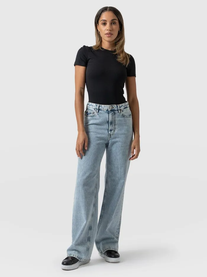 Adjustable Wide Leg Jeans 8211 Pale Blue Pale Blue Women Saint And Sofia Denim and Jeans Adjustable Wide Leg Jeans 8211 Pale Blue Pale Blue Women Saint And Sofia Denim and Jeans